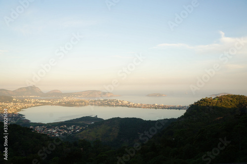 View of Niteroi city, Rio de Janeiro, Brazil. Photo locations: Piratininga Lagoon, Serra da Tiririca State Park, Trail points and Beaches photo