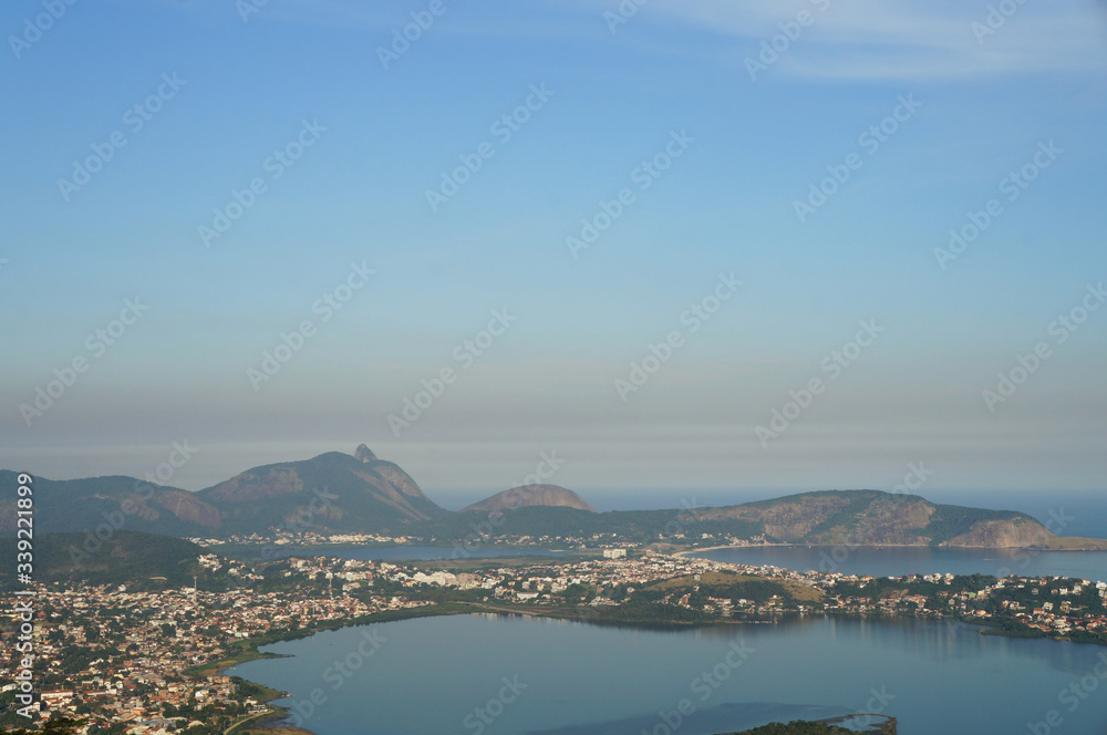 View of Niteroi city, Rio de Janeiro, Brazil. Photo locations: Piratininga Lagoon, Serra da Tiririca State Park, Trail points and Beaches