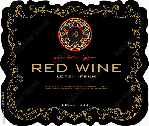 WINE LABEL ITALIAN FOOD AND DRINKS DECORATIVE STICKER FOR AMARONE, PROSECCO, CHIANTI, VALPOLICELLA,PRIMITIVE AND SPARKLING WINE
