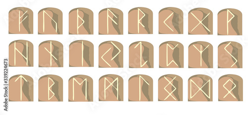 Runes used in fortune telling.