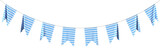 Oktoberfest party flags garland with checkered pattern isolated