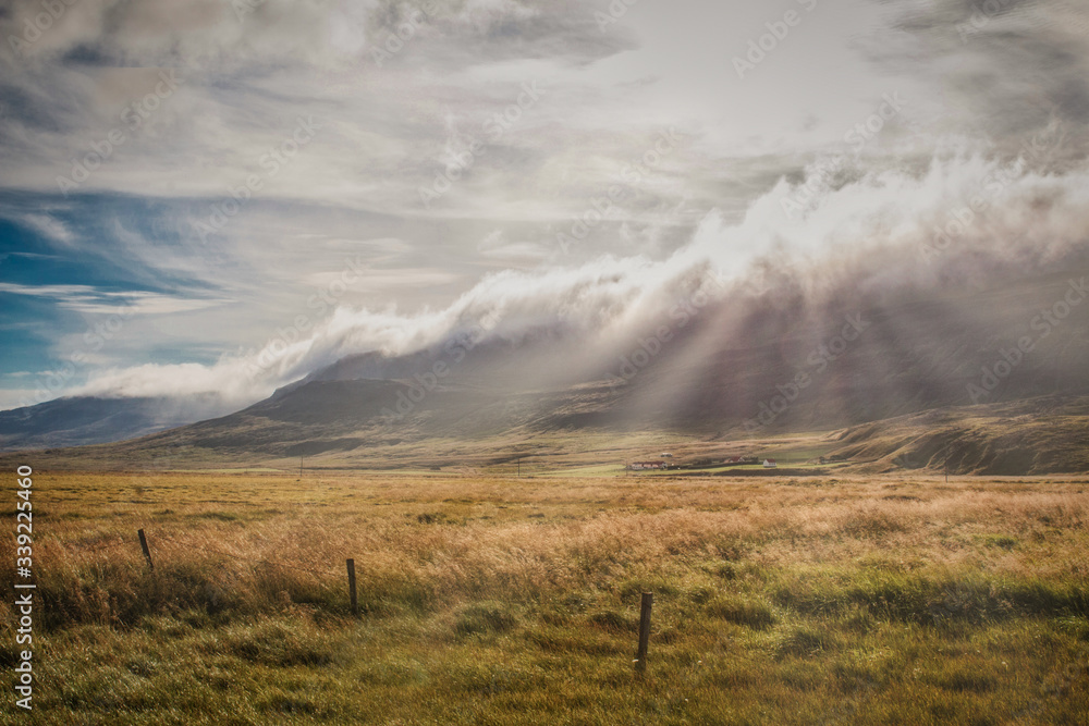 Island Landschaft Iceland Wolken