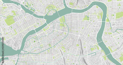 Detailed map of central St Petersburg, Russia
