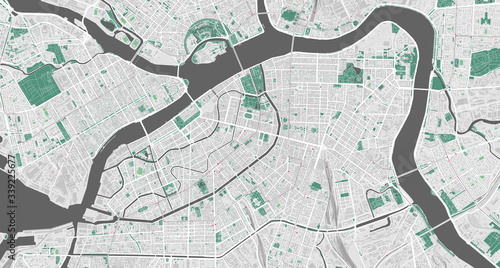 Detailed map of central St Petersburg, Russia