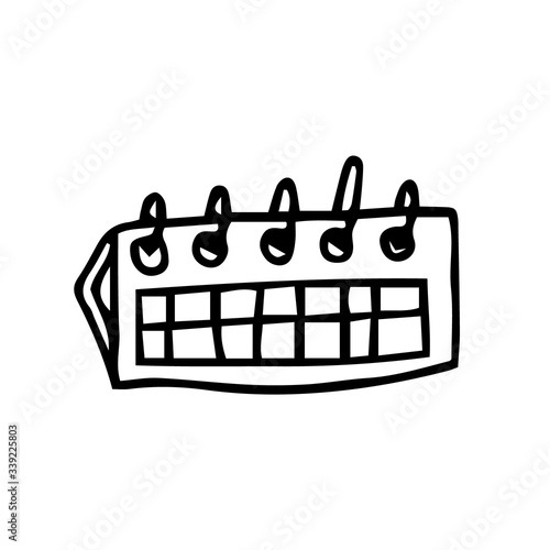 Doodle illustration of the calendar. Vector Doodle illustration of planning calendar, ovulation calendar, pregnancy calendar. Icon for menstrual days