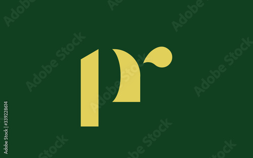 pr or rp and p or r lowercase Letter Initial Logo Design, Vector Template