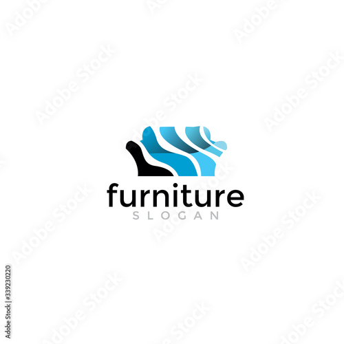 luxury furniture, interior, decoration logo template design