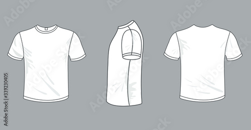 Vector illustration of t shirt. Mockup.