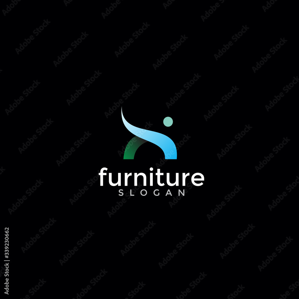 Fototapeta premium luxury furniture, interior, decoration logo template design