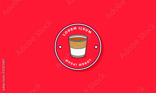 Dalgona Coffee Badge Logo Design