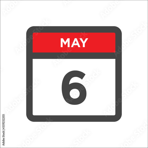 May 6 calendar icon w day of month