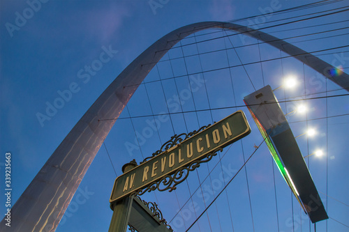 Bild auf Leinwand Mexico - Tijuana - The millennial arch (el arco y reloj monumental) at avenida d