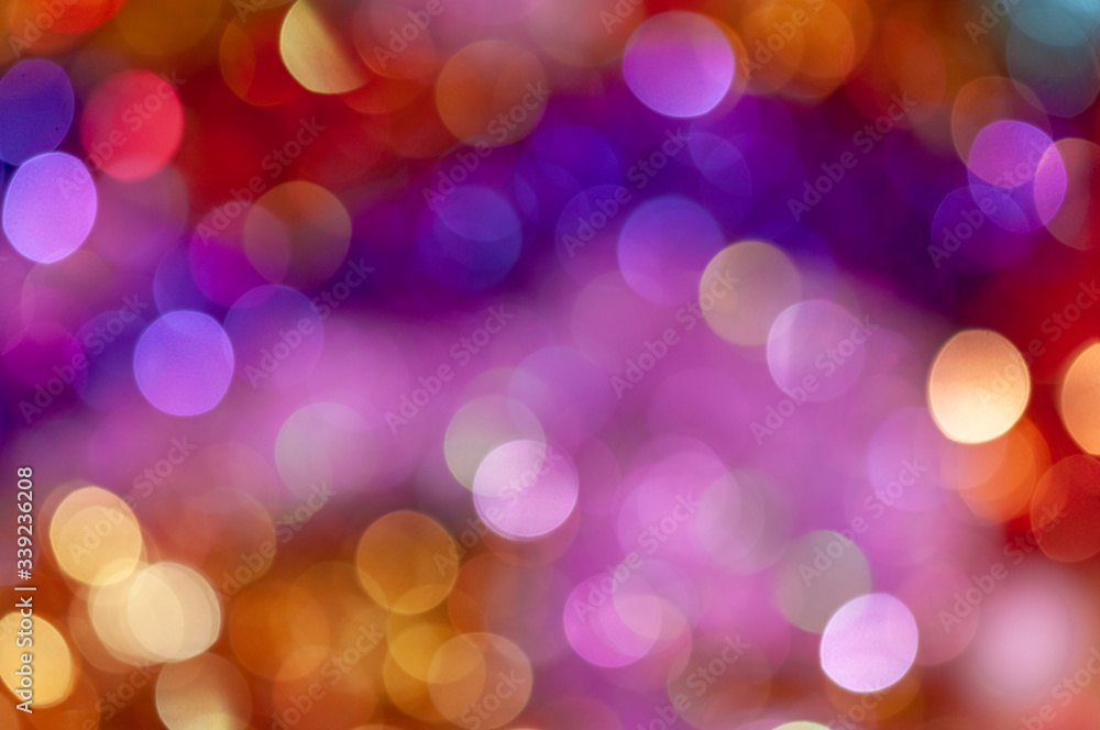 Multi-colored bokeh. Bright blurred background. Multi-colored bokeh. Bright blurred background.
