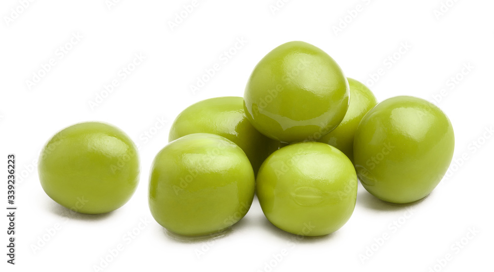 Delicious green peas, isolated on white background Delicious green peas, isolated on white background