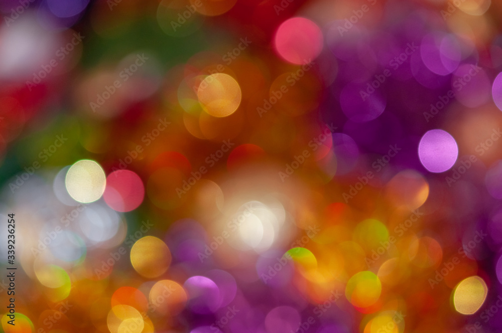 Multi-colored bokeh. Bright blurred background. Multi-colored bokeh. Bright blurred background.