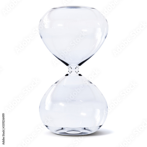 Empty hour glass or sand watch