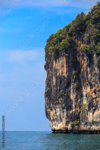 A small island in the sea is tropical islands in Krabi province,Thailand .background for summer vacation concept