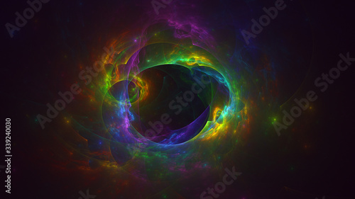 3D rendering abstract fractal light background © BetiBup33