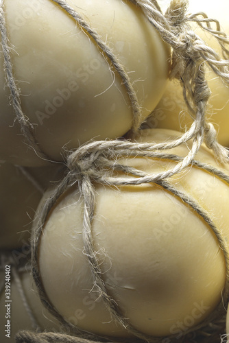 Tied provolone cheese
