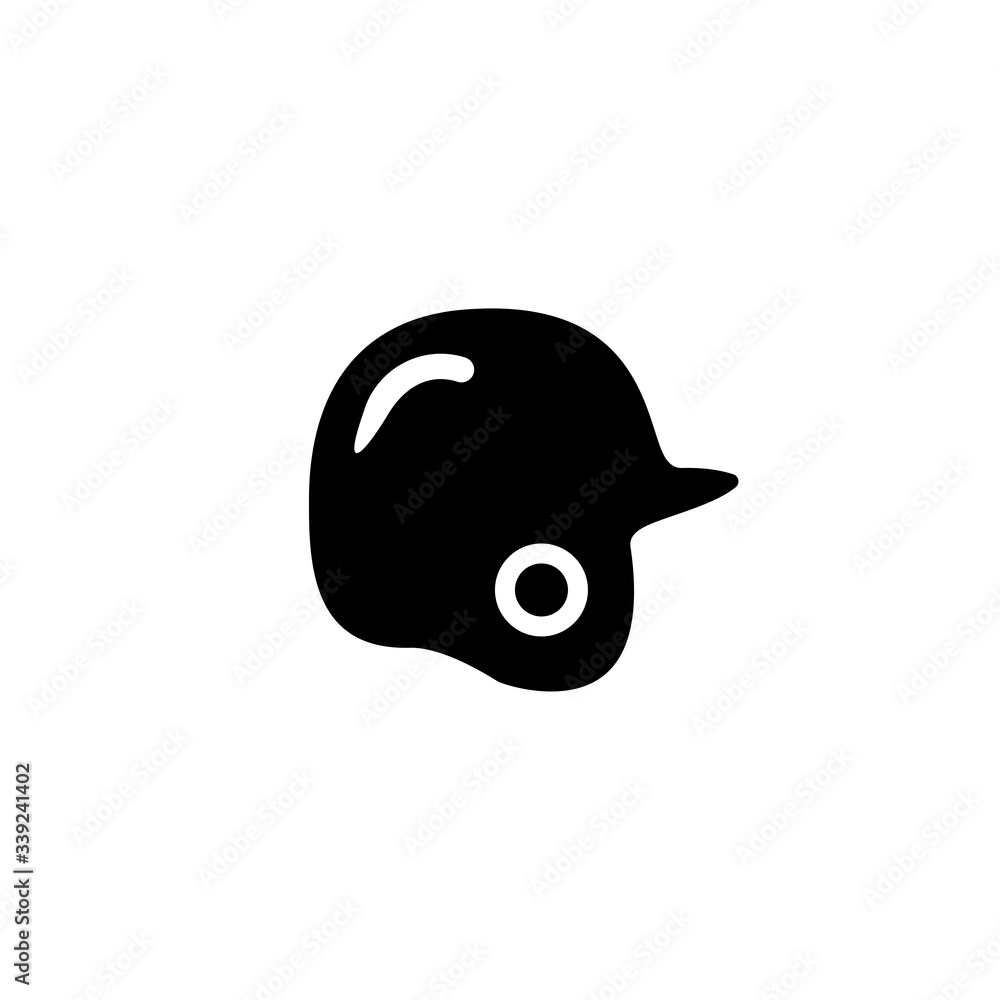 baseball helmet icon vector design template baseball helmet icon vector design template