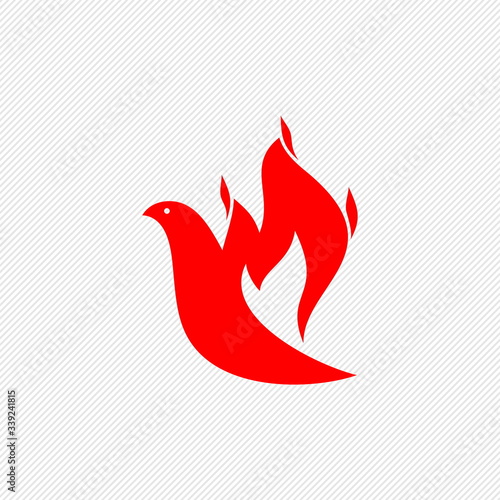 Dove, a symbol of peace and purity. The biblical symbol of the Holy Spirit.