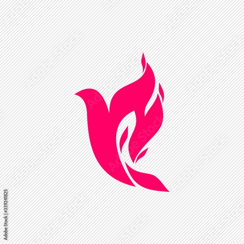 Dove, a symbol of peace and purity. The biblical symbol of the Holy Spirit.