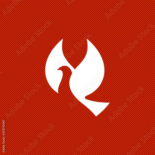 Dove, a symbol of peace and purity. The biblical symbol of the Holy Spirit.