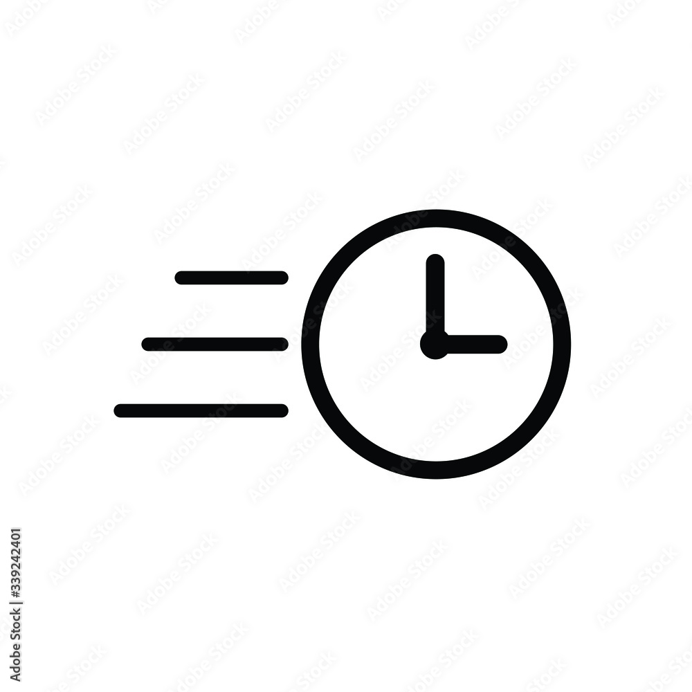 clock - white vector icon Time speed icon vector logo clock - white vector icon Time speed icon vector logo