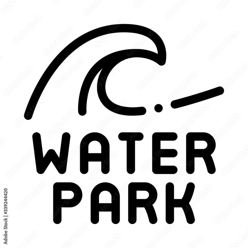 water park icon vector. water park sign. isolated contour symbol illustration water park icon vector. water park sign. isolated contour symbol illustration