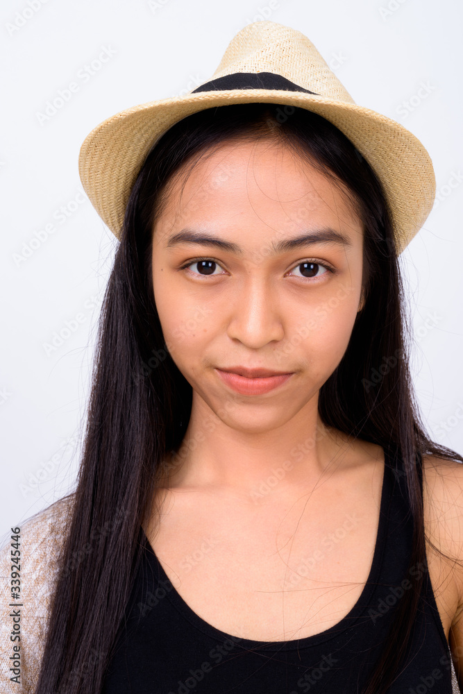 Portrait of young beautiful Asian tourist woman Portrait of young beautiful Asian tourist woman