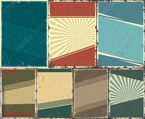 Abstract retro templates set