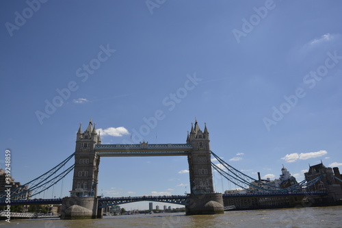 Tower Bridge from River Thames, London England