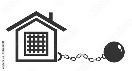 house with metal shackles