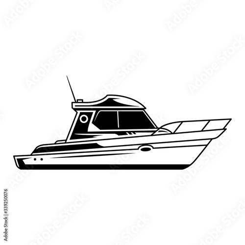 Fishing boat vintage concept