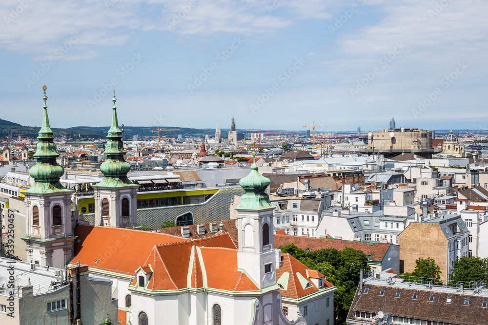 Panoramic View of Vienna, Austria on a Sunny Day
