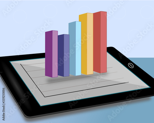 Diagramme et tablette numérique