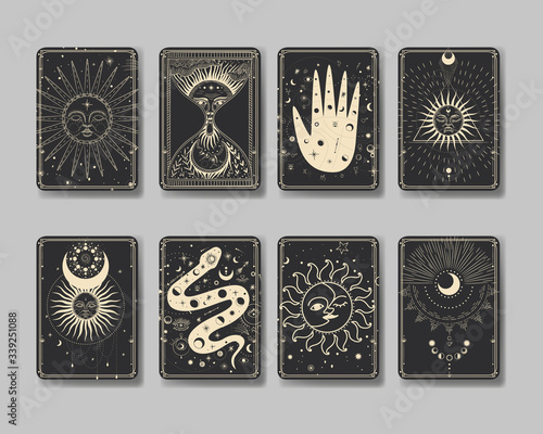 the sun and moon, the beauty of the eastern night. traditional folk spiritual elements. space objects. Vector graphics
