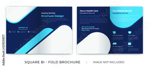 Professional creative medical bifold brochure template design