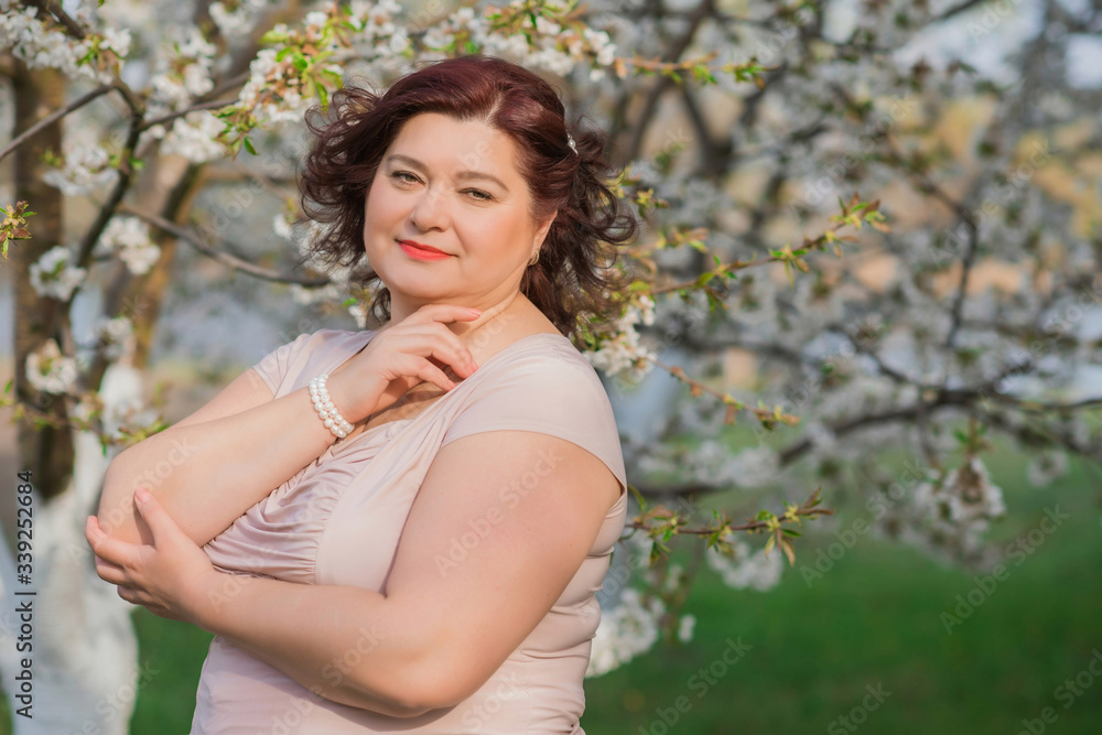 Middle age plus size woman enjoying the life. A mature lady with excess weight, stylishly dressed. Natural beauty Middle age plus size woman enjoying the life. A mature lady with excess weight, stylishly dressed. Natural beauty