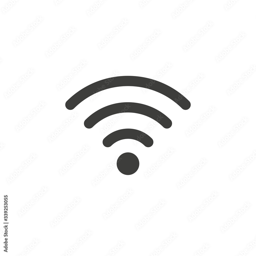 Wifi icon on white background Wifi icon on white background