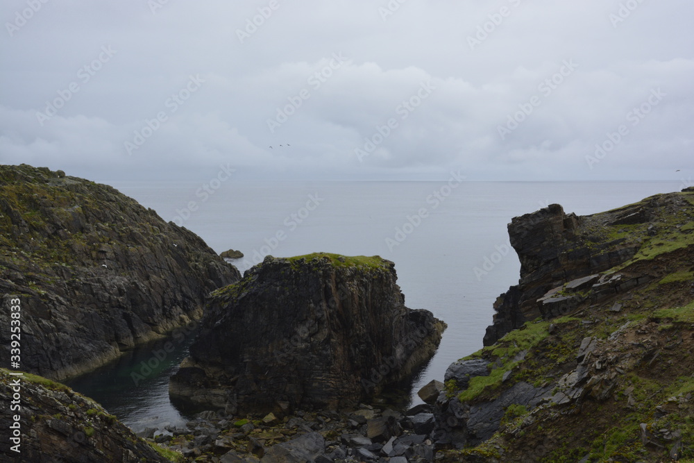 Rocky shoreline Isle of Lewis Scotland