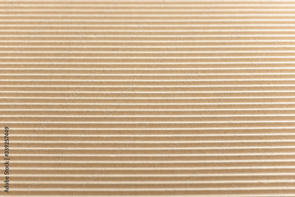 Carton or cardboard packing material. Texture of corrugated paper sheets made from cellulose. Supplies for creating boxes and packaging. Pasteboard background. Natural brown cardboard surface. Carton or cardboard packing material. Texture of corrugated paper sheets made from cellulose. Supplies for creating boxes and packaging. Pasteboard background. Natural brown cardboard surface.