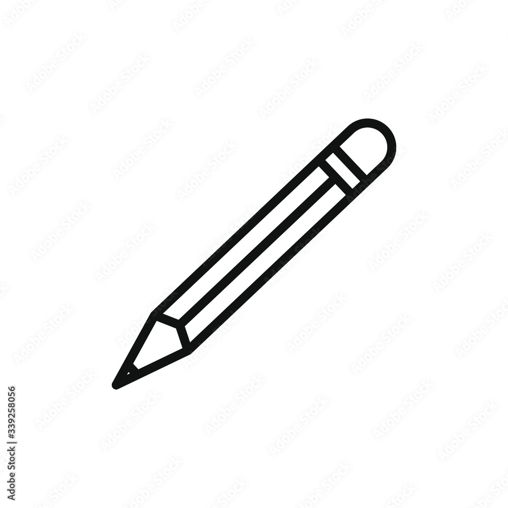 Obraz premium single icon of a pencil with outline style design
