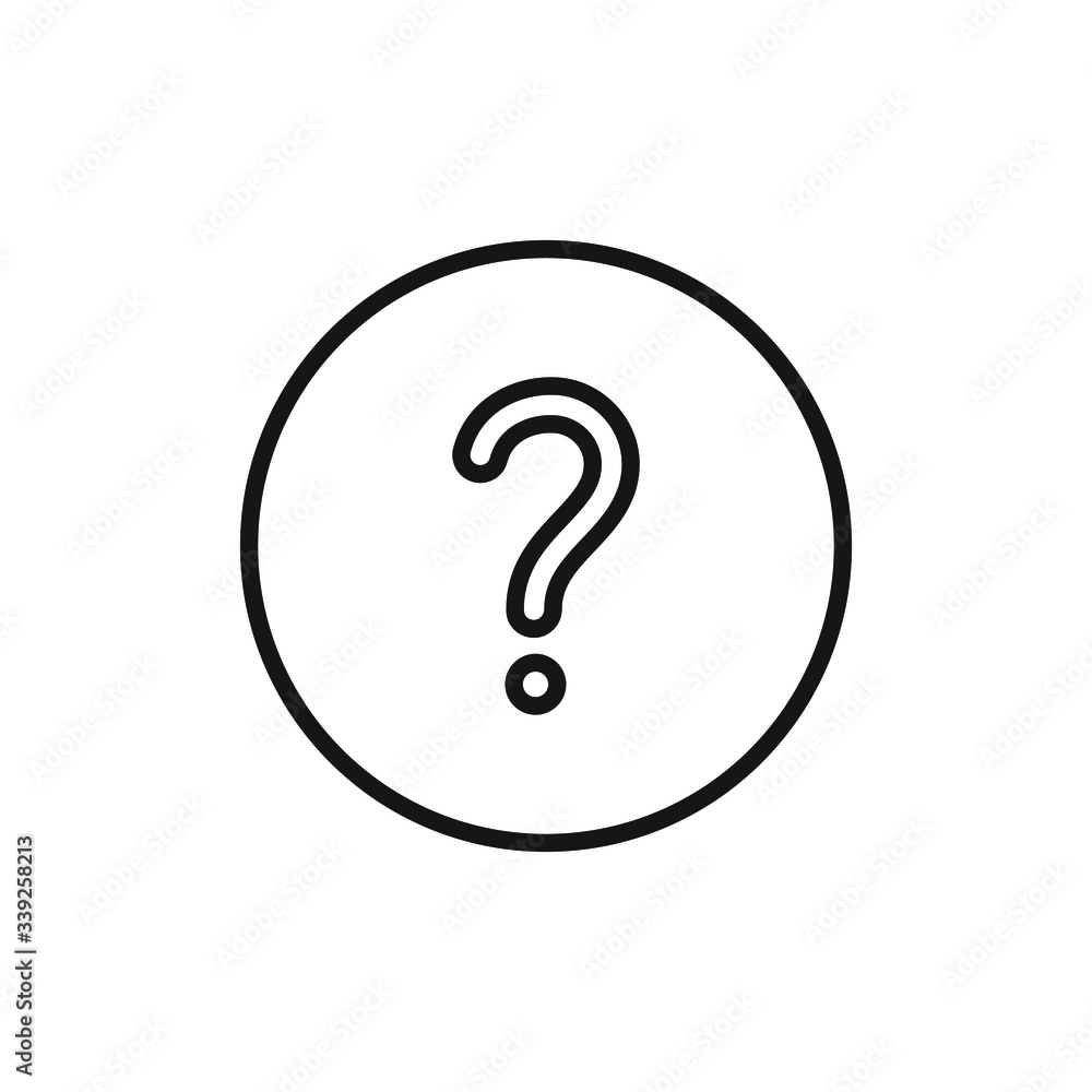 simple icon of a questions with outline style design simple icon of a questions with outline style design