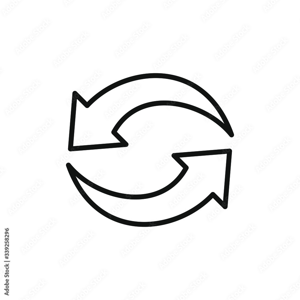 simple icon of a recycle isolated on white background simple icon of a recycle isolated on white background