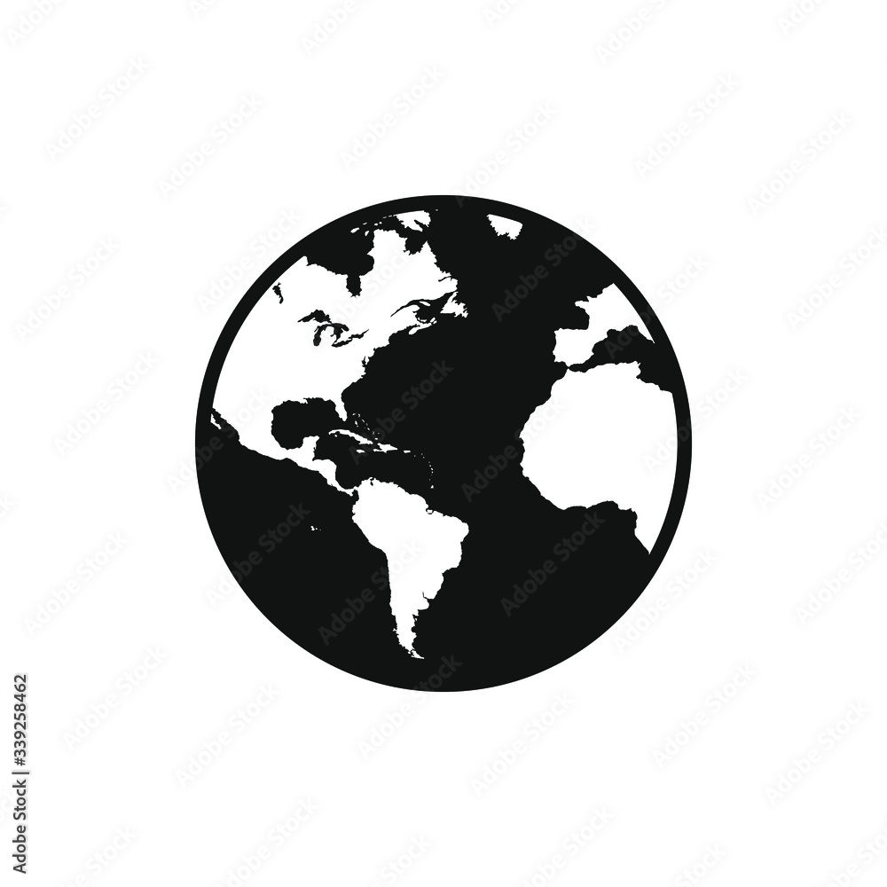 world icon isolated on white background