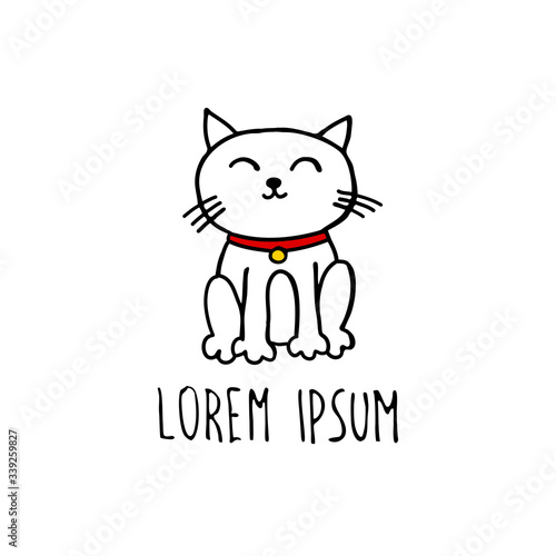 maneki neko doodle icon