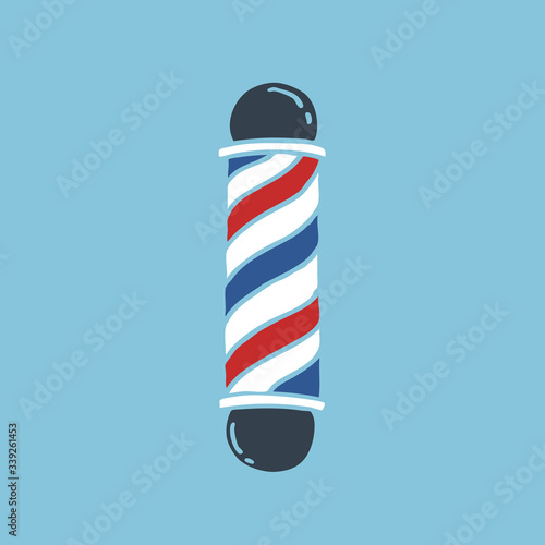 barber pole doodle icon