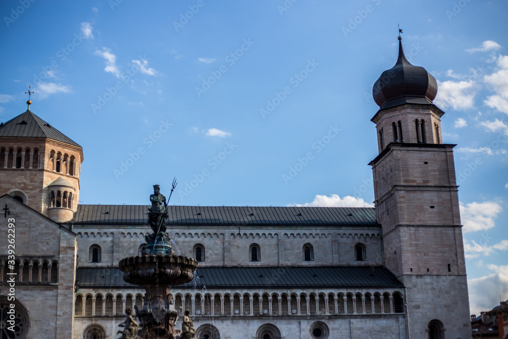 View of Trento Cathedral (Cattedrale di San Vigilio) on a Sunny Day