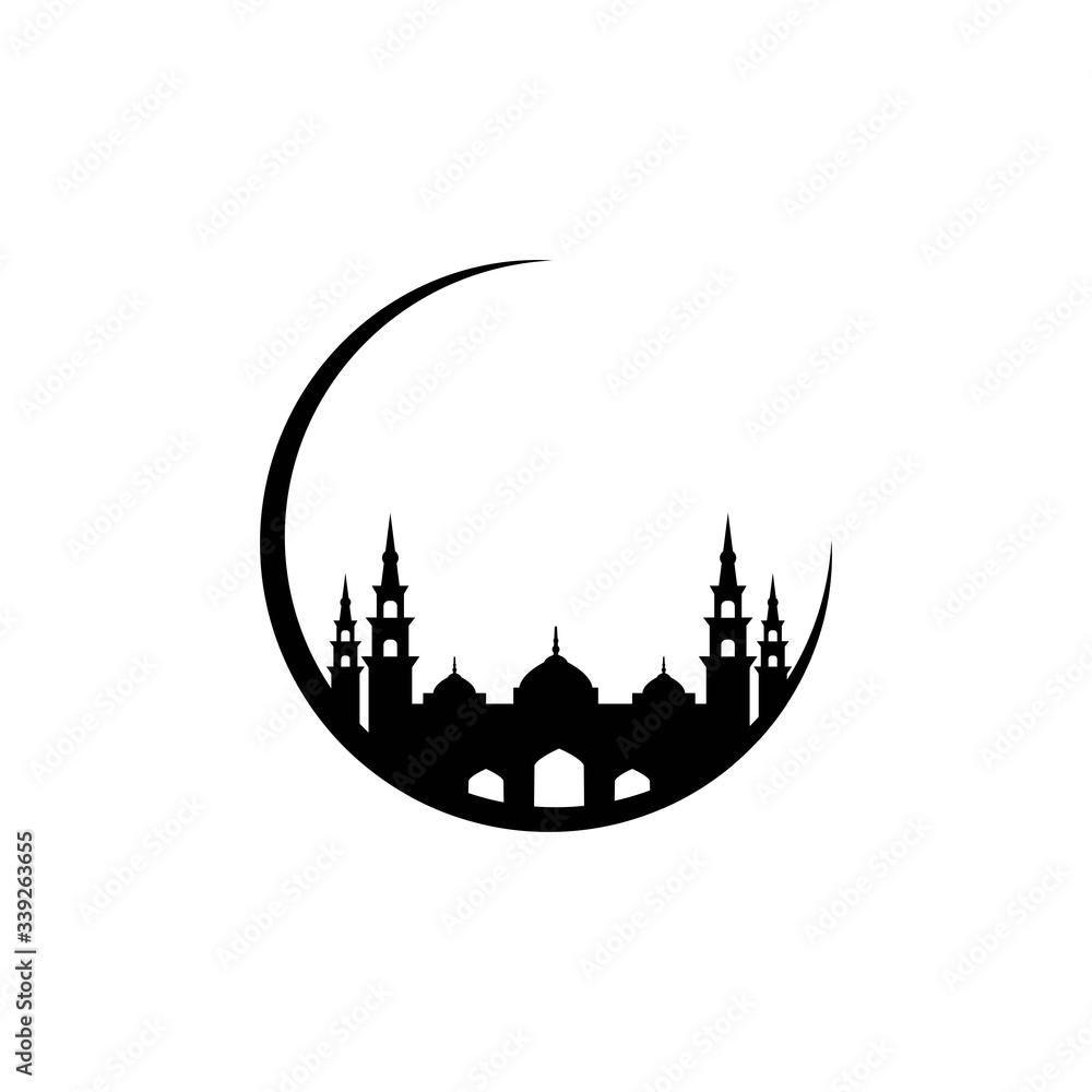 Mosque Moslem vector Illustration design template